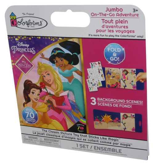 Disney Princess Jumbo On-The-Go Adventure (2022) Colorforms Travel Sticker Set