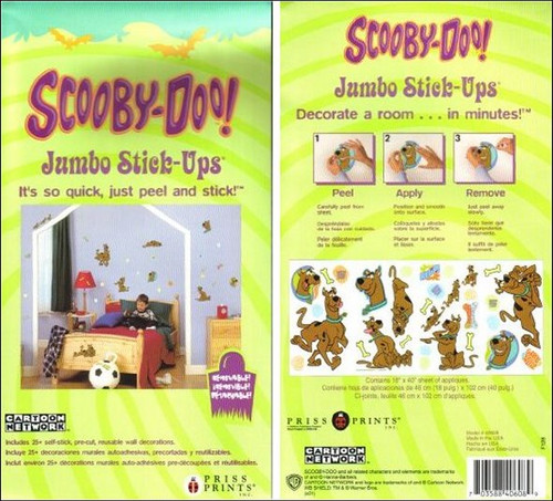 Scooby-Doo! Jumbo Peel and Stick-Ups Removeable Wall Decal Stickers