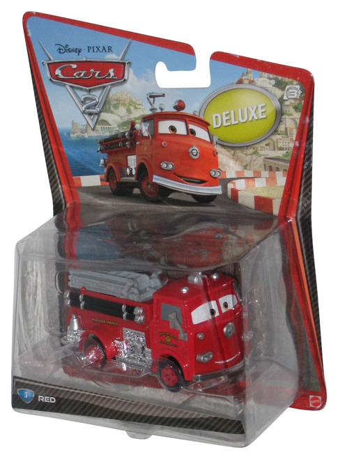 Disney Pixar Cars 2 Red Oversized Mattel Deluxe Die Cast Toy Car #3