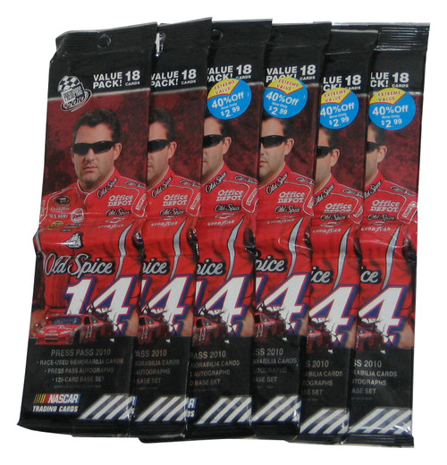 Nascar Racing Press Pass (2010) Trading Card Value Double-Pack Lot - (6 Packs)