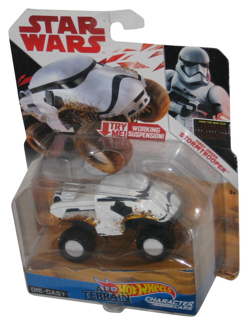Star Wars First Order Stormtrooper Character Cars (2017) Hot Wheels All Terrain Toy - (Cracked Plastic)