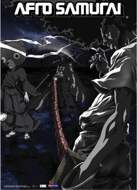 Afro Samurai Smoking Anime Cloth Wall Scroll Poster GE-9414