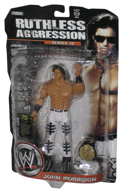 WWE Wrestling Ruthless Aggression Series 32 John Morrison (2008) Jakks Pacific Figure w/ Gold Belt