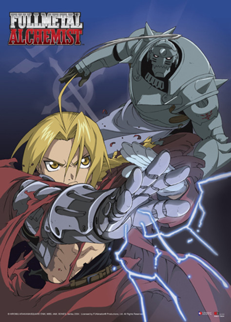 Full Metal Alchemist Edward & Alphonse Anime Cloth Wall Scroll Poster GE-9599