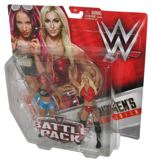 WWE James Sasha Banks vs Charlotte Flair (2017) Mattel Figure Set 2-Pack - (Plastic Loose From Blister Card)