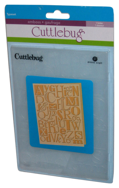 Cricut Cuttlebug 5-Inch-by-7-Inch Embossing Folder Typeset