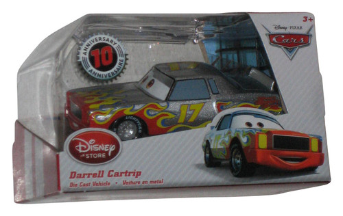 Disney Store Cars Movie 10th Anniversary Darrell Cartrip 1:43 Die-Cast Car