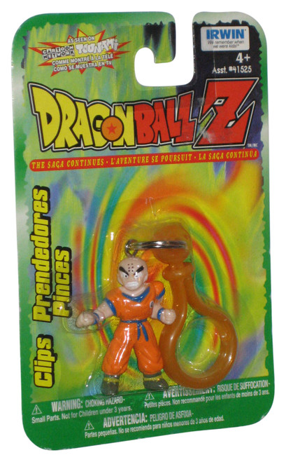 Dragon Ball Z Krillin Irwin Toys (1999) Mini Figure Keychain w/ Orange Clip