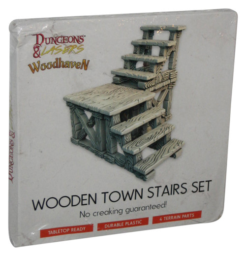 Dungeons & Lasers Woodhaven Wooden Town Stairs Set Tabletop Ready Toy - (Dented Box)