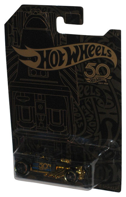 Hot Wheels 50th (2017) Black & Gold Series Bone Shaker Toy Car 1/6