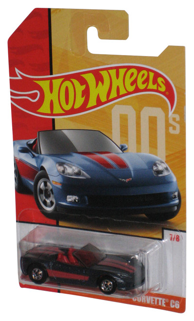 Hot Wheels 00s (2017) Mattel Blue Corvette C6 Die-Cast Toy Car 7/8