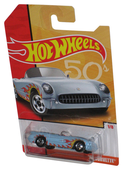 Hot Wheels 50s (2017) Mattel Blue '55 Corvette Die-Cast Toy Car 1/8