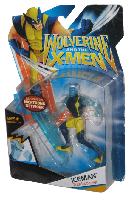 Marvel Wolverine And The X-Men Animated Nicktoons Iceman 3.75 Inch Figure w/ Board