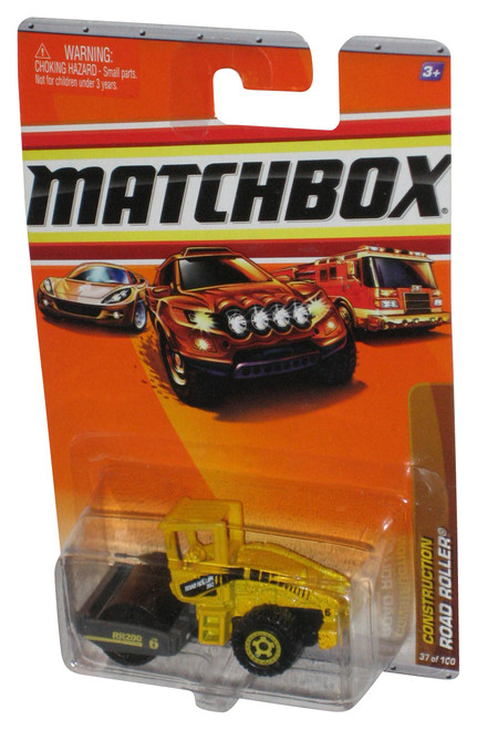 Matchbox Construction (2009) Yellow Road Roller Toy Vehicle 37/100