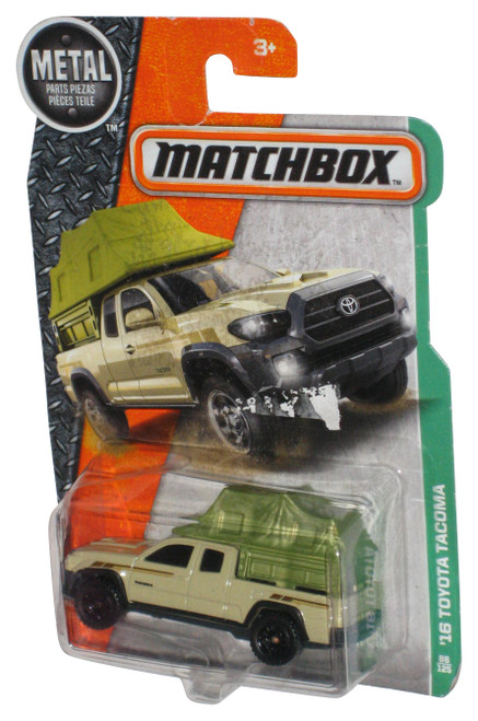 Matchbox Green '16 Toyota Tacoma (2016) Metal Toy Truck 86/125 - (Dented Plastic)