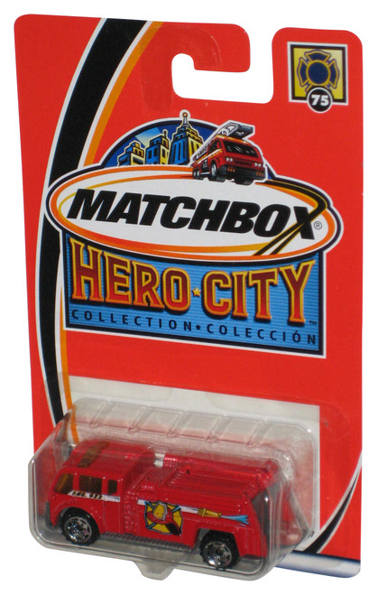 Matchbox Hero City Collection (2002) Red Toy Water Pumper Fire Truck #75