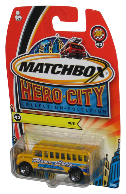 Matchbox Hero City Collection (2003) Yellow School Bus Toy #42