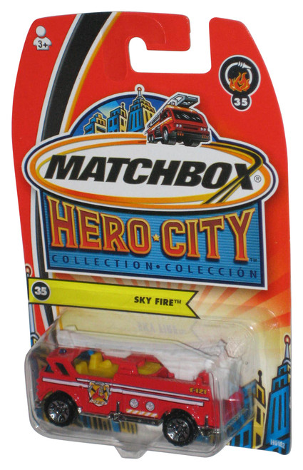 Matchbox Hero City Collection (2004) Sky Fire Red Truck Toy #35