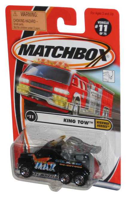 Matchbox Highway Heroes (2000) Black Auto Max King Tow Truck 11/75