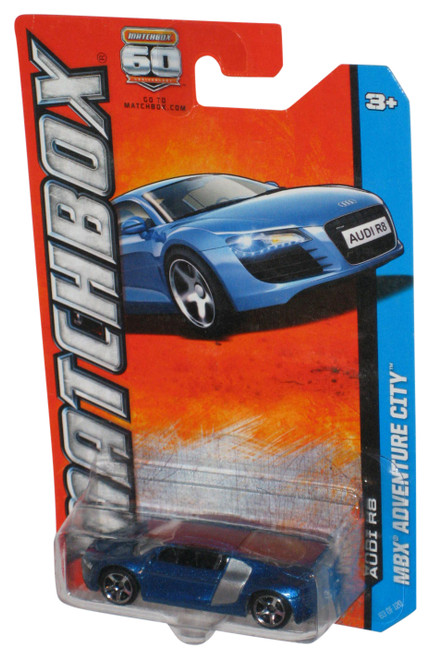 Matchbox MBX Adventure City (2012) Blue Audi R8 Die-Cast Toy Car 63/120