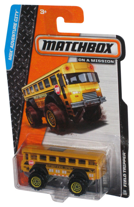 Matchbox MBX Adventure City (2013) Yellow School Bus Field Tripper Toy 96/120