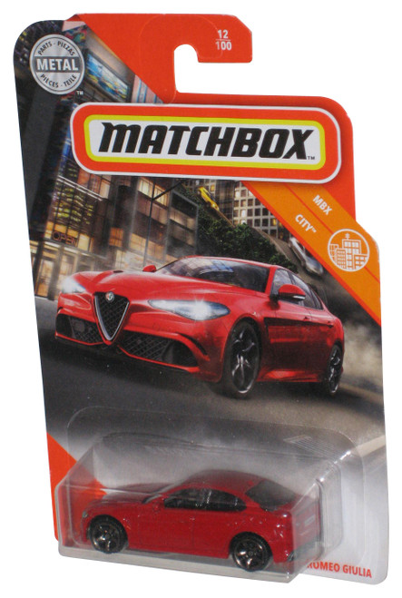 Matchbox MBX City (2019) Red '16 Alfa Romeo Giulia Toy Car 12/100