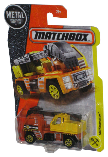 Matchbox MBX Construction (2016) Orange & Yellow MBXcavator Toy 51/125