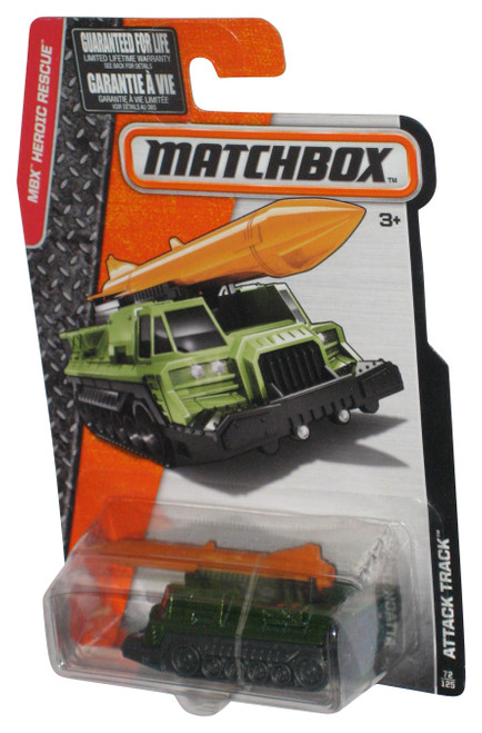 Matchbox MBX Heroic Rescue (2015) Green Attack Track Toy 72/125