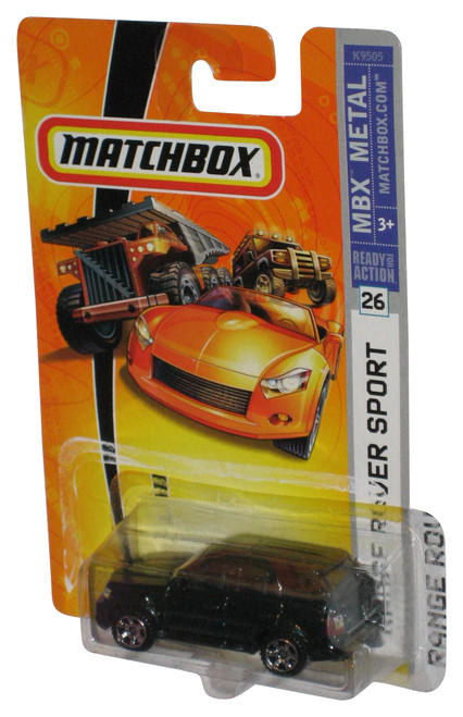 Matchbox MBX Metal (2007) Range Rover Sport Black Toy Car #26 - (Plastic Loose From Card)