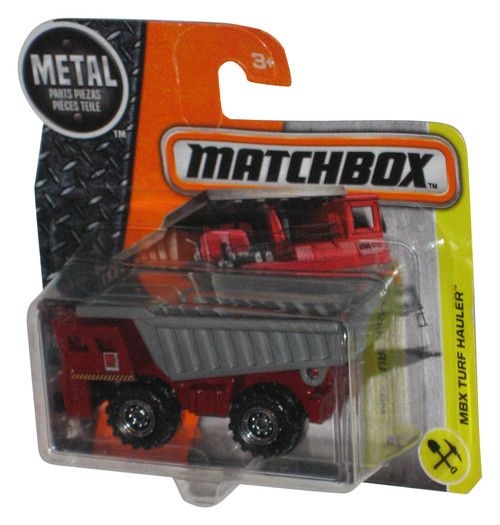 Matchbox MBX Turf Hauler (2016) Red & Gray Die-Cast Metal Toy Truck 45/125 - (Short Card)