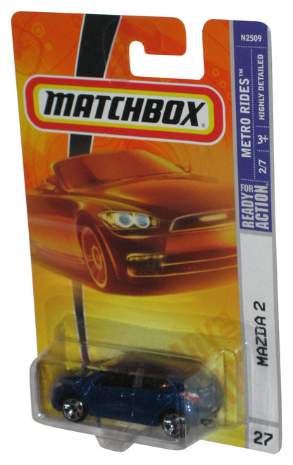 Matchbox Metro Rides 2/7 (2008) Blue Mazda 2 Toy Car #27