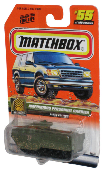 Matchbox Military (1999) Amphibious Personnel Carrier Green Toy #55/100
