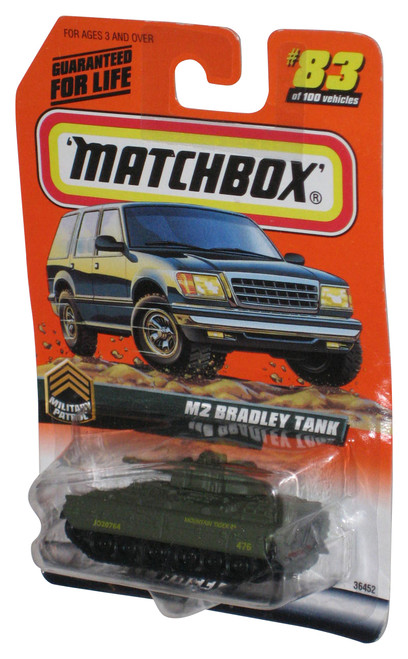 Matchbox Military Patrol (1998) M2 Bradley Green Tank Toy #83/100