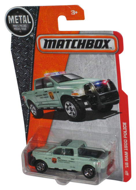 Matchbox National Parks Forest Ranger Teal '15 Ram 1500 Police Truck Toy 61/125