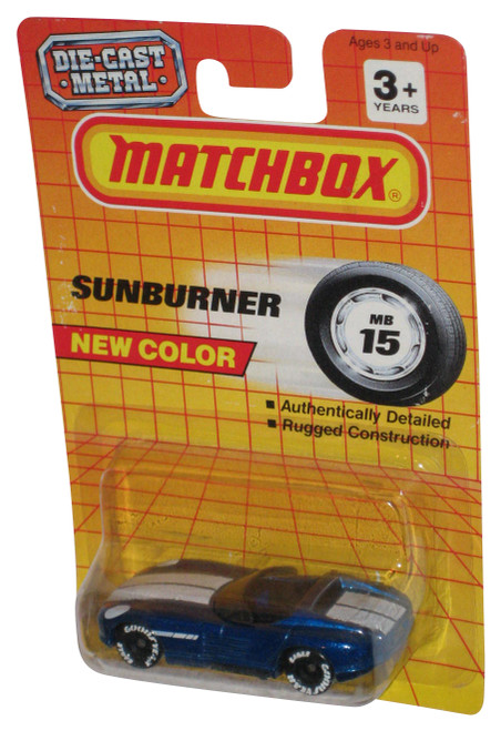 Matchbox New Color (1993) Blue Sunburner Die-Cast Metal Toy Car MB15