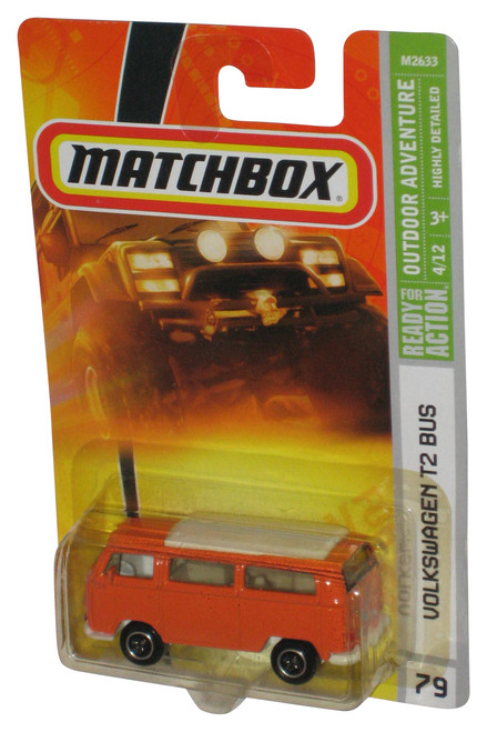 Matchbox Outdoor Adventure 4/12 (2007) Orange Volkswagen T2 Bus Toy #79