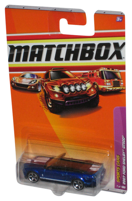 Matchbox Sports Cars (2009) Blue 2007 Ford Shelby GT500 Toy Car #7/100
