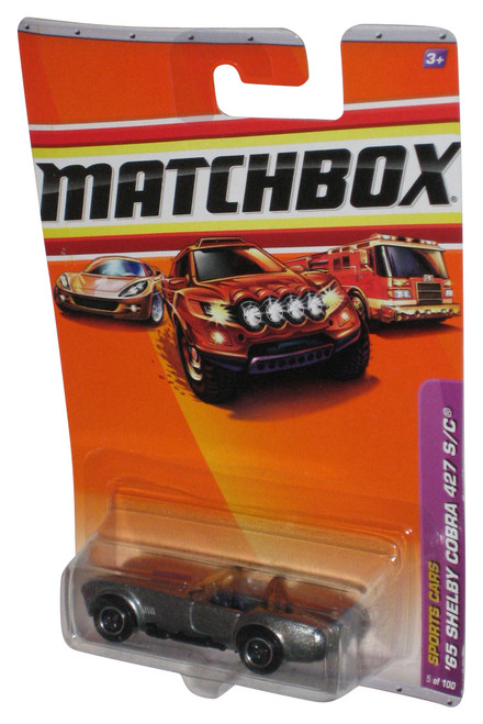Matchbox Sports Cars (2009) Silver '65 Shelby Cobra 427 S/C Toy Car 5/100