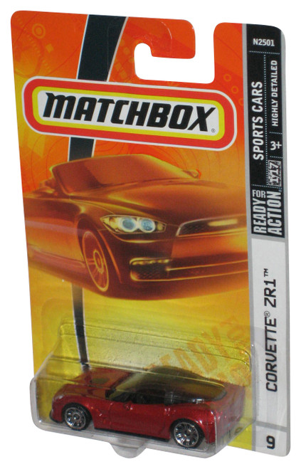 Matchbox Sports Cars 1/17 (2007) Red Corvette ZR1 Toy Car #9