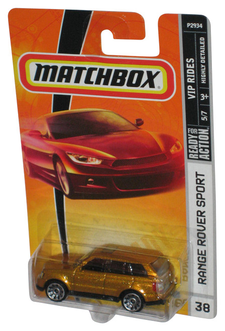 Matchbox VIP Rides (2008) Gold Range Rover Sport Toy Car #38