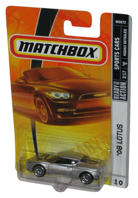 Matchbox Ready For Action Sports Cars (2007) Silver '08 Lotus Toy Car #10