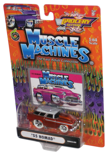 Muscle Machines Grocery Getters (2003) Orange '55 Nomad 1:64 Toy Car