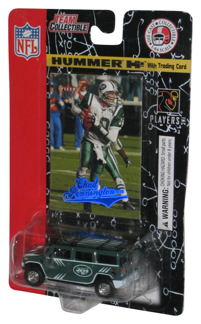 NFL Football New York Jets Chad Pennington Hummer H Green (2004) Fleer Toy Car w/ Trading Card