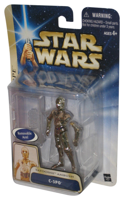 Star Wars A New Hope (2003) Tatooine Ambush C-3PO Figure - (Dented Plastic)