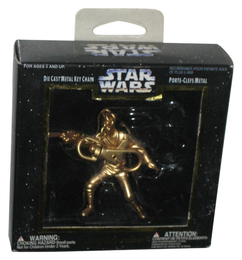 Star Wars Luke Skywalker (1997) Placo Gold Die-Cast Metal Keychain