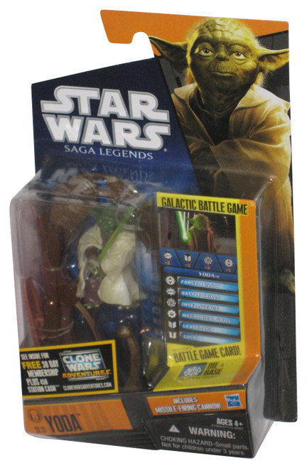 Star Wars Saga Legends (2010) Hasbro Yoda Action Figure SL13 - (Top Plastic Dented)