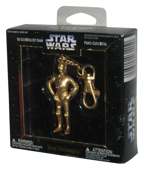 Star Wars See-Threepio C-3PO (1997) Placo Gold Die-Cast Metal Keychain