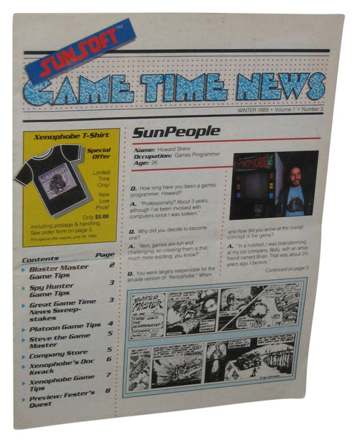 Sunsoft Game Time News Winter 1989 Vol. 1 Number 3 Newsletter Book