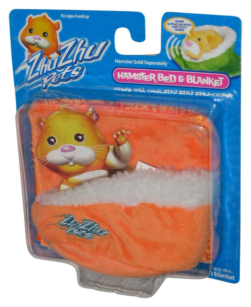 Zhu Zhu Pets Hampster (2008) Cepia Orange Pet Carrier & Blanket