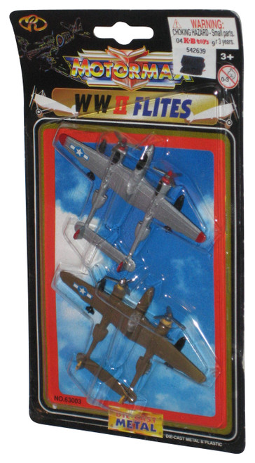 Motormax WW II Flites Die-Cast Metal Toy Plane Set 2-Pack